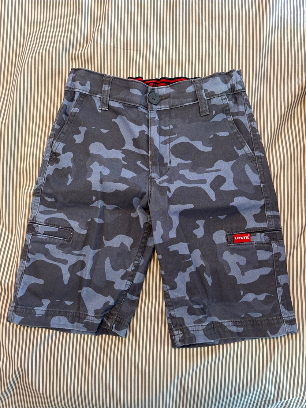 Levi's Boys Blue & Gray Camo Cargo Shorts